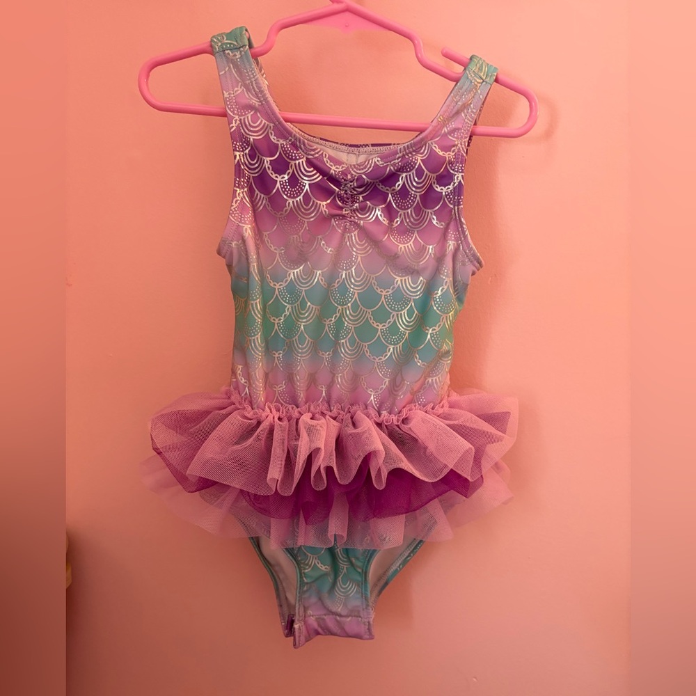 Cat & Jack Purple and Pink Mermaid Bathing Suit